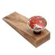 Red Poppy Flower Golden Ceramic Wooden Door Stopper